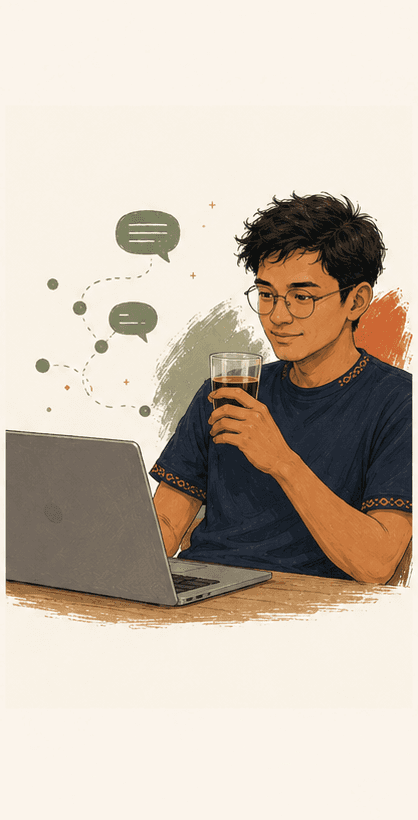 Tato mikir sambil ngopi, AI mencerna konteks